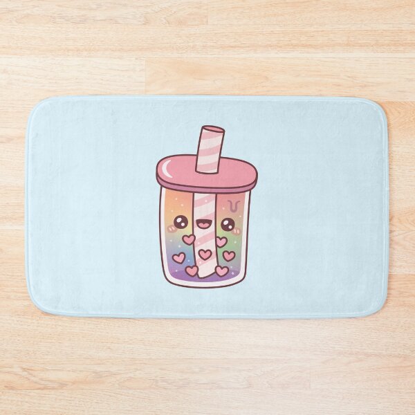 Item preview, Cute Rainbow Bubble Tea With Heart Boba Pearls designed and sold by rustydoodle.