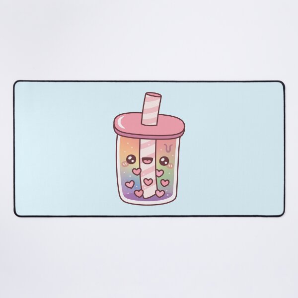 Item preview, Cute Rainbow Bubble Tea With Heart Boba Pearls designed and sold by rustydoodle.