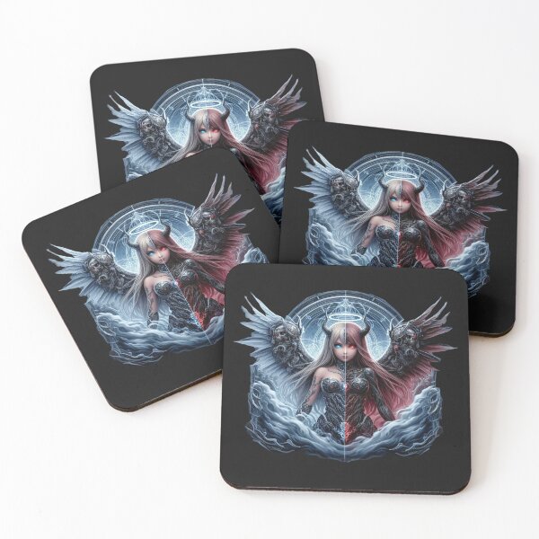 Item preview, Dark & Light Angel and Demon girl designed and sold by GhostMachine13.