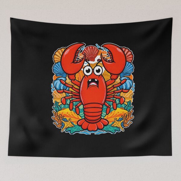 Item preview, Lobster Doodle Art T-Shirt designed and sold by Witty Shirts.