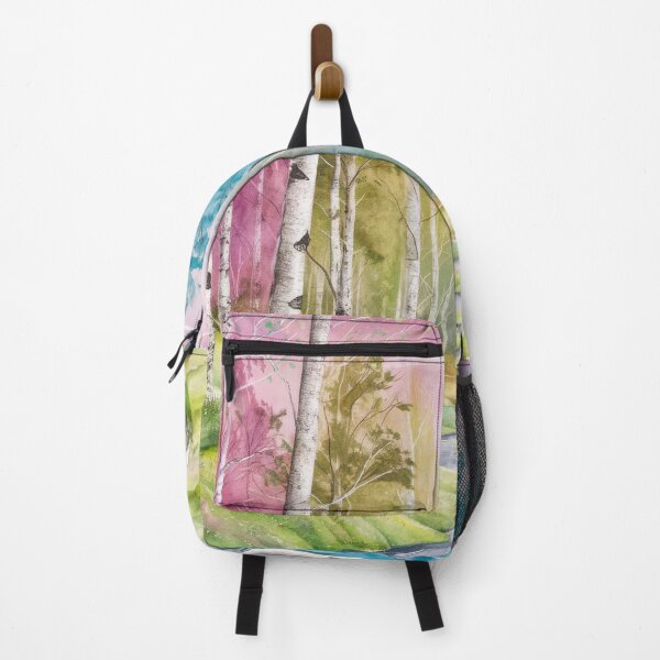 Item preview, The Birches, Watercolor colorful forest birch trees, quiet place, peace and serenity designed and sold by Porcupine Tees ⭐⭐⭐⭐⭐.