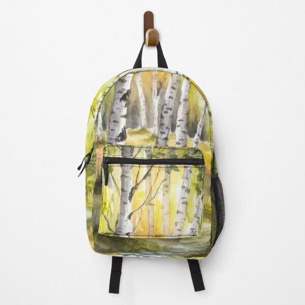 Item preview, The Birches, Watercolor colorful forest birch trees, quiet place, peace and serenity designed and sold by Porcupine Tees ⭐⭐⭐⭐⭐.