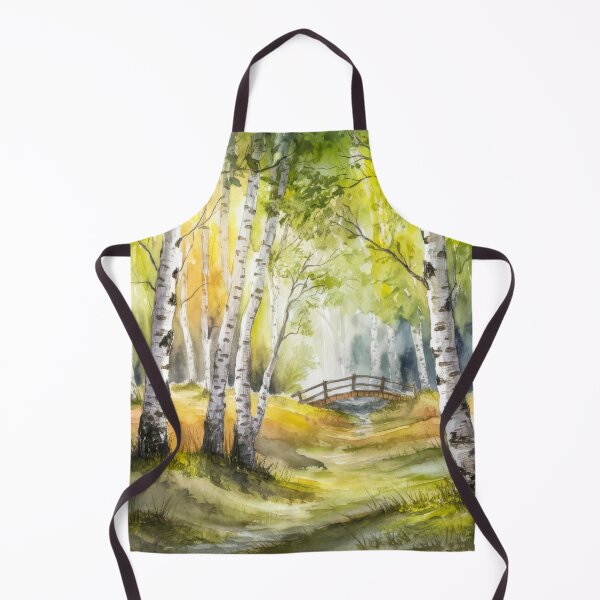Item preview, The Birches, Watercolor colorful forest birch trees, quiet place, peace and serenity designed and sold by Porcupine Tees ⭐⭐⭐⭐⭐.
