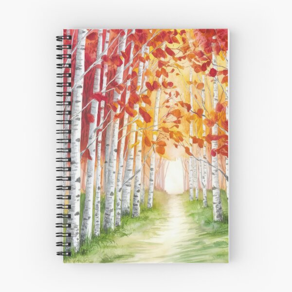Item preview, The Birches, Watercolor colorful forest birch trees, quiet place, peace and serenity designed and sold by Porcupine Tees ⭐⭐⭐⭐⭐.