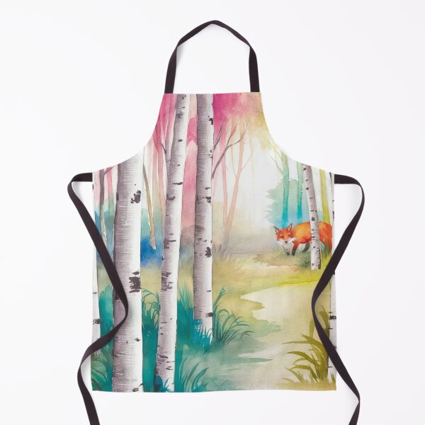 Item preview, The Birches, Watercolor colorful forest birch trees, quiet place, peace and serenity designed and sold by Porcupine Tees ⭐⭐⭐⭐⭐.