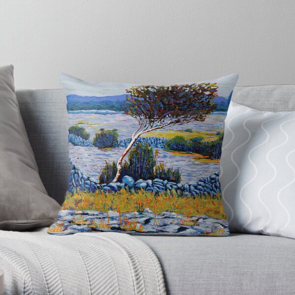 Burren Tree, County Clare Ireland Throw Pillow