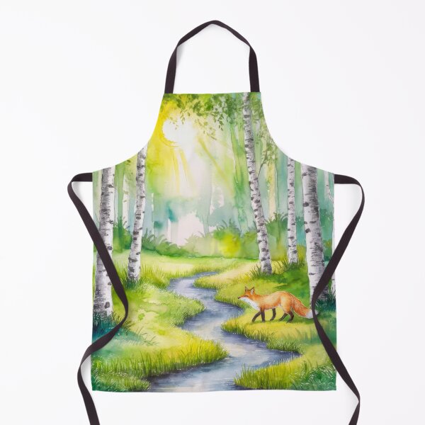 Item preview, The Birches, Watercolor colorful forest birch trees, quiet place, peace and serenity designed and sold by Porcupine Tees ⭐⭐⭐⭐⭐.