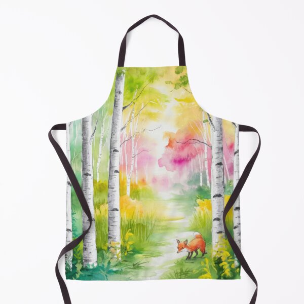 Item preview, The Birches, Watercolor colorful forest birch trees, quiet place, peace and serenity designed and sold by Porcupine Tees ⭐⭐⭐⭐⭐.