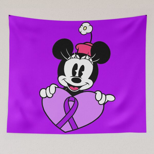 Item preview, Girl Mouse with Heart Awareness Ribbon (Purple) designed and sold by CaitlynConnor.