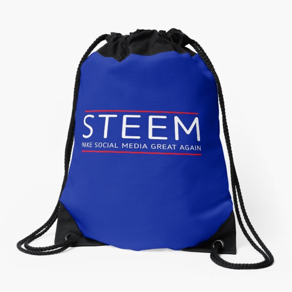 STEEM - MAKE SOCIAL MEDIA GREAT AGAIN Drawstring Bag