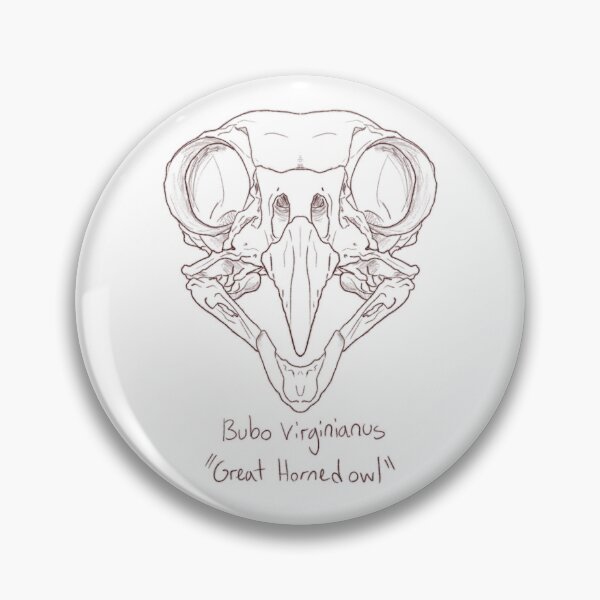 Item preview, Great Horned Owl Skull designed and sold by GrilledRetro.