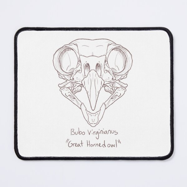 Item preview, Great Horned Owl Skull designed and sold by GrilledRetro.