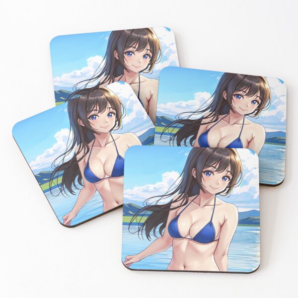 Item preview, Bikini Black Hair Anime Girl designed and sold by kenvel.