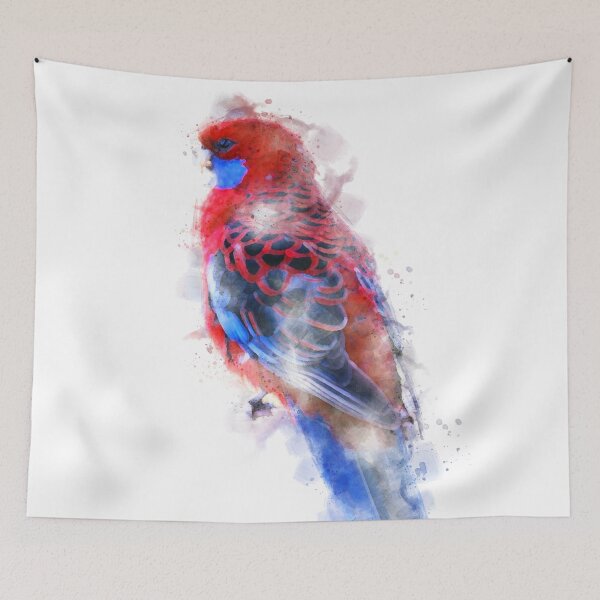 Item preview, Crimson Rosella Watercolour Artwork designed and sold by Typeglyphs.
