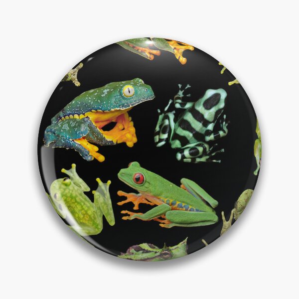Item preview, Tropical Frogs Collage! Tree-frogs, dart-frogs and more! designed and sold by Crotaluszonata.