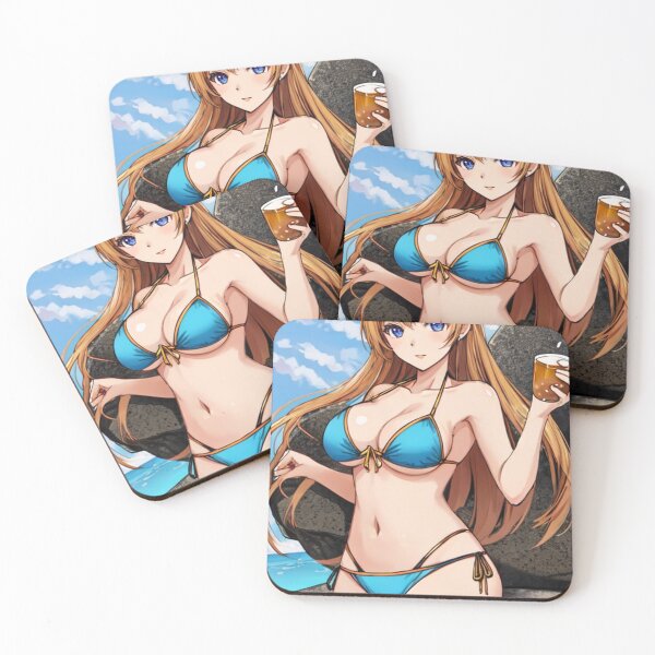 Item preview, Bikini in Anime Girl Holding a Drink designed and sold by kenvel.
