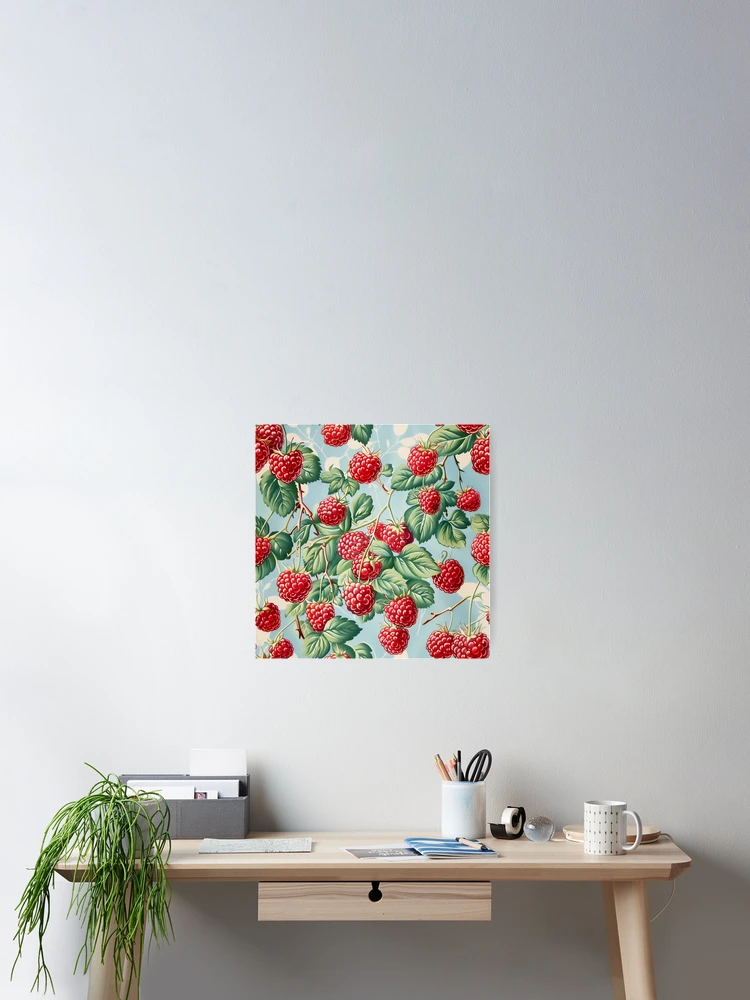 Thumbnail 2 of 3, Poster, Fresh Raspberries designed and sold by junkydotcom.