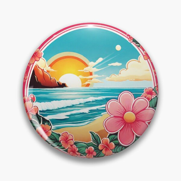 Item preview, Bubblegum Sun over Hawaii Beach with Orchids designed and sold by NautiChic.