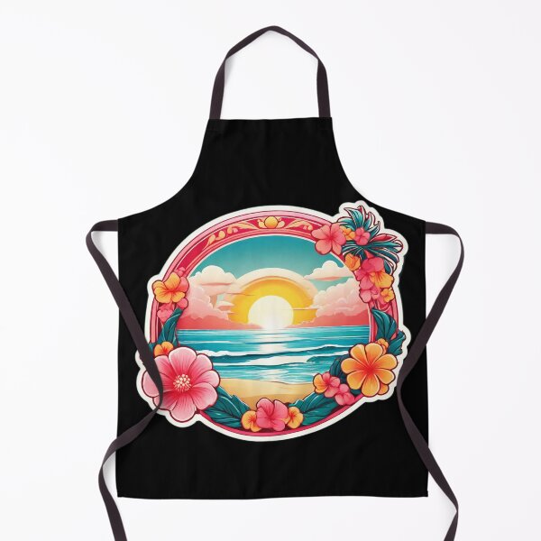 Item preview, Bubblegum Sun over Hawaii Beach with Flowers designed and sold by NautiChic.