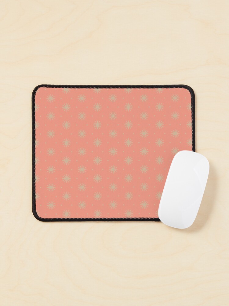 Mouse Pad, Geometric Peach Plethora Honey Pink Suns and Dots designed and sold by Triplicate Limited