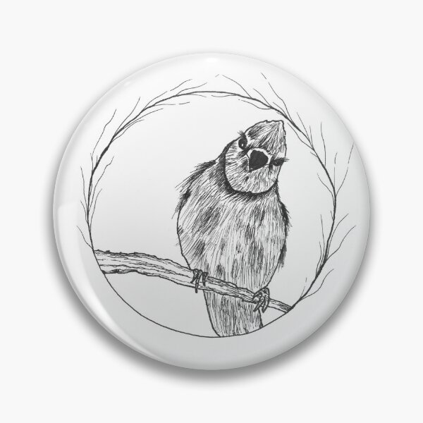 Item preview, Bird on a branch inside a wreath designed and sold by MarvelousMau.