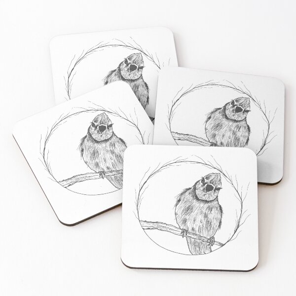 Item preview, Bird on a branch inside a wreath designed and sold by MarvelousMau.
