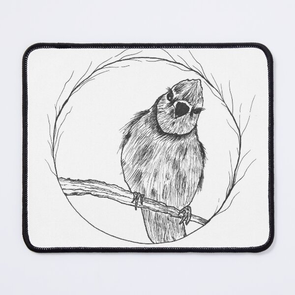 Item preview, Bird on a branch inside a wreath designed and sold by MarvelousMau.