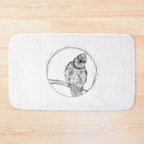 Item preview, Bird on a branch inside a wreath designed and sold by MarvelousMau.
