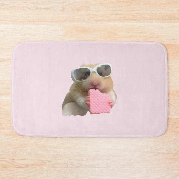 Item preview, Hamster with a Pink Wafer // designed and sold by Art by Maria Milenova.