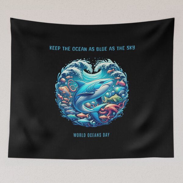 Item preview, Keep the ocean as blue as the sky - World Oceans Day designed and sold by Pflugart.