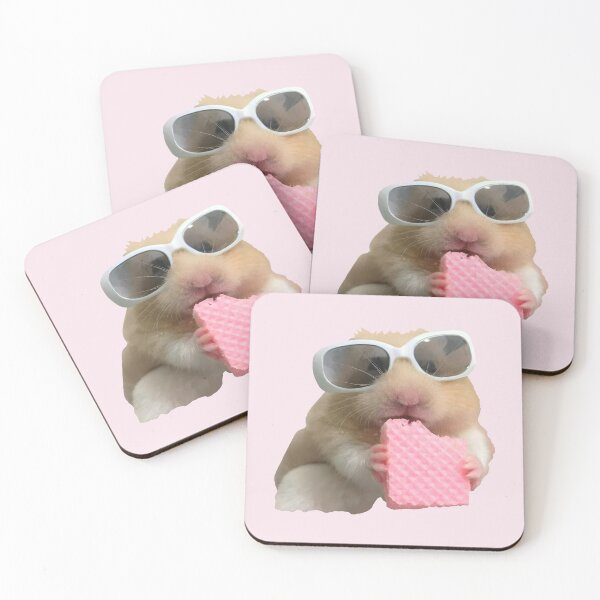 Item preview, Hamster with a Pink Wafer // designed and sold by Art by Maria Milenova.