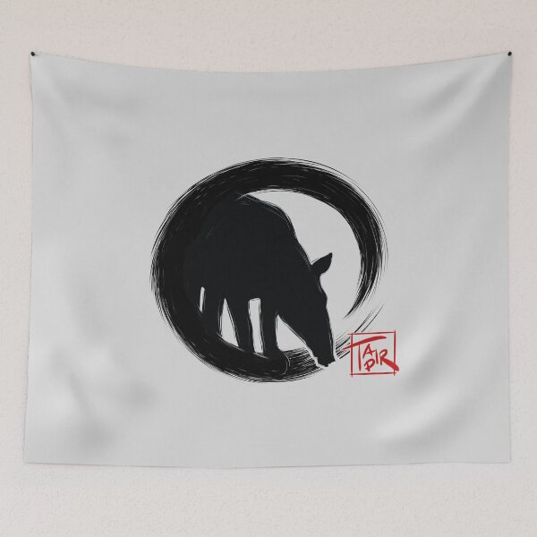 Item preview, Malayan Tapir In Japanese Enso Circle Zen Tapir designed and sold by Skizzenmonster.