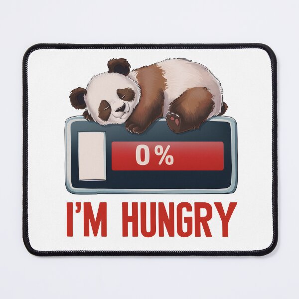 Item preview, Panda Battery 0% "I'm hungry" designed and sold by garasani.