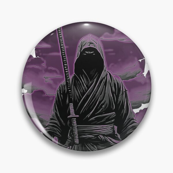 Item preview, ninja with katana, purple shadow designed and sold by misbahsiro.