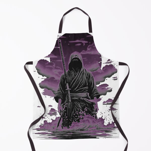 Item preview, ninja with katana, purple shadow designed and sold by misbahsiro.
