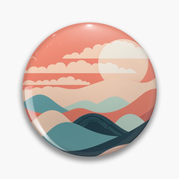 Item preview, Retro Wave: Minimalist Pastel Landscape Art designed and sold by HANGLEMAN.