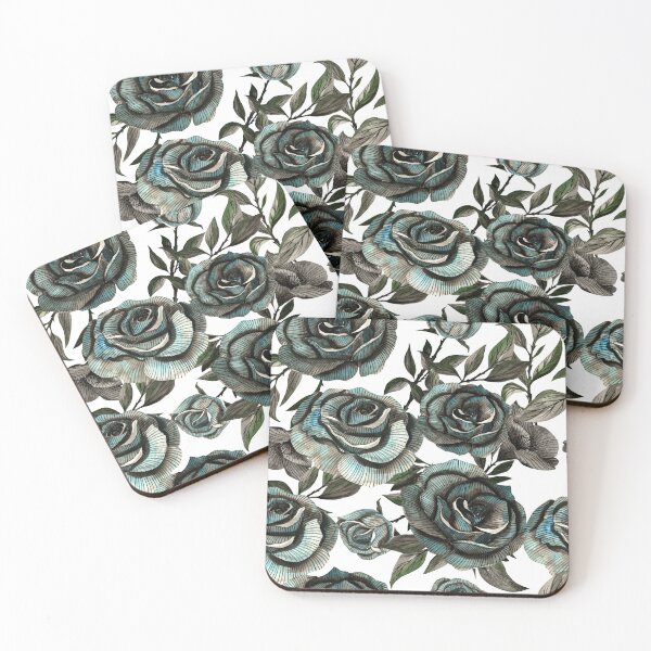 Item preview, Drawing of Black roses transparent pattern designed and sold by EmeraldeaArt.