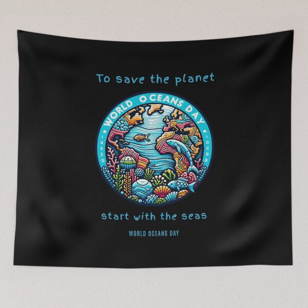 Item preview, To save the planet start with the seas - World Oceans Day designed and sold by Pflugart.