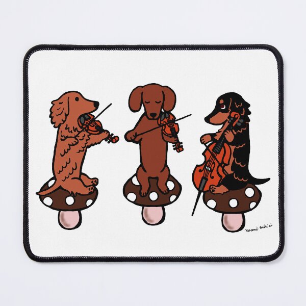 Item preview, Dachshund Musicians String Trio designed and sold by HappyLabradors.