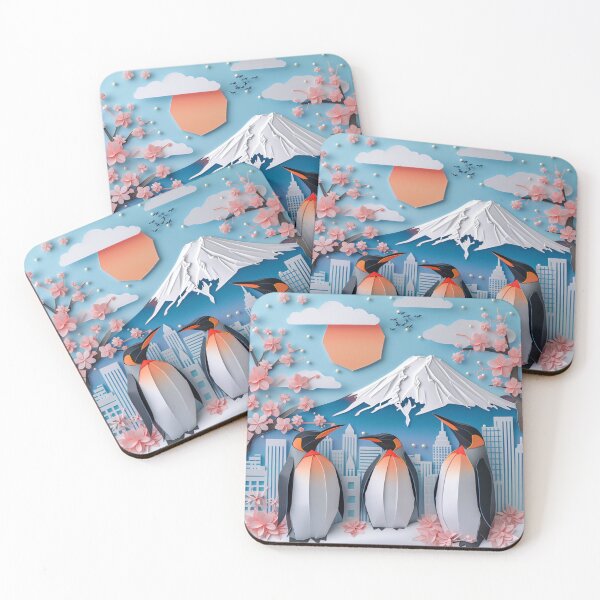 Item preview, 3D layered paper art - Penguins in Japan designed and sold by MyLittleOwl.