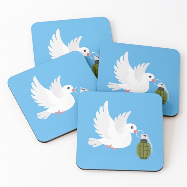 Item preview, War and Peace - Dove of Peace with hand grenade designed and sold by messy-nessie.