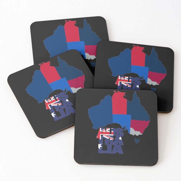 Item preview, Australia Flag Map tasmania  melbourne  sydney  perth  designed and sold by AnimalsDH305.