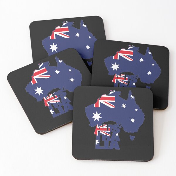 Item preview, Australia Flag Map tasmania  melbourne  sydney  perth  designed and sold by AnimalsDH305.
