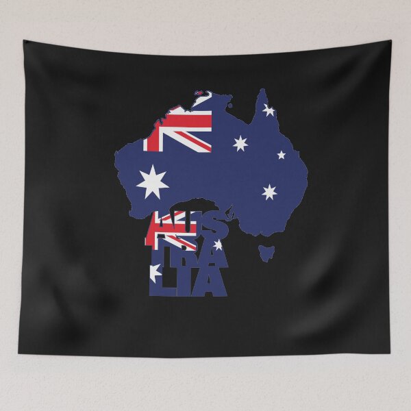 Item preview, Australia Flag Map tasmania  melbourne  sydney  perth  designed and sold by AnimalsDH305.