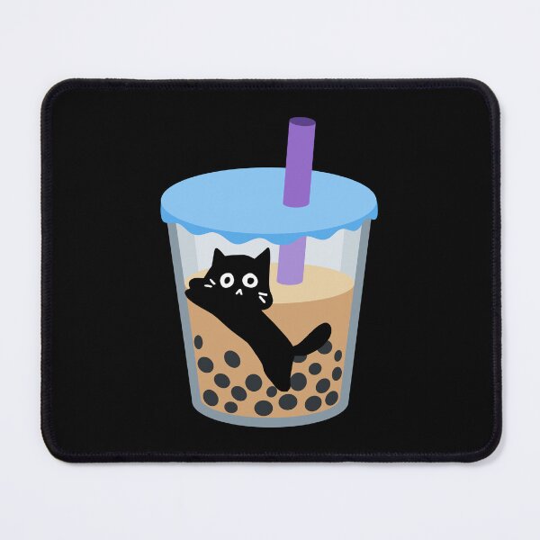 Item preview, black cat love bubble tea designed and sold by ichirochen.