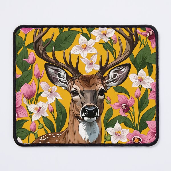 Item preview, New Hampshire White Tailed Deer And Pink Ladys Slipper 2 designed and sold by taiche.