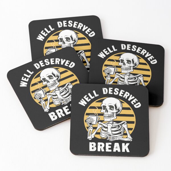 Item preview, Well Deserved Break Funny Vintage Skeleton designed and sold by MonkiFlipp.