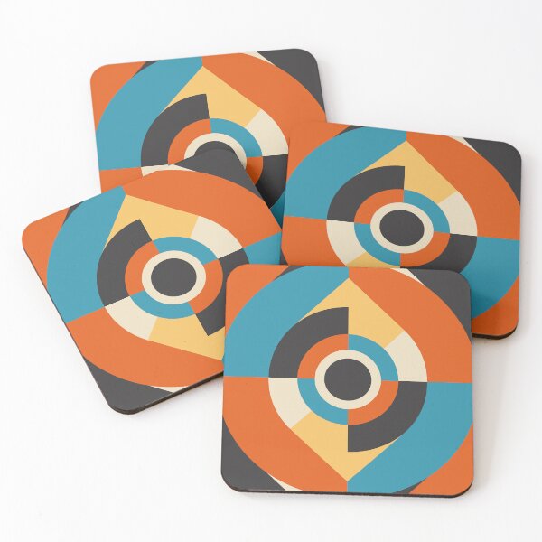 Item preview, Geometric print poster, pattern in Bauhaus style designed and sold by Tom5t.