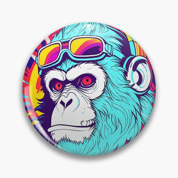 Aperçu de l'œuvre Conception graphique psychédélique avec singe créée et vendue par misbahsiro.