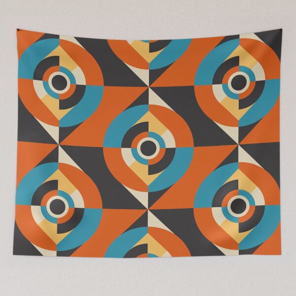 Item preview, Geometric print poster, pattern in Bauhaus style designed and sold by Tom5t.